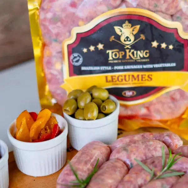 Linguiça Legumes com Pimenta Biquinho Gourmet TOP KING - 1kg 