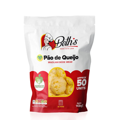 Pão de Queijo Congelado BETH'S 1.450Kg - Pacote com 50 Unidades 