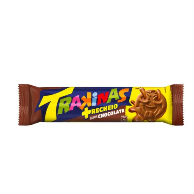 Biscoito Recheado de Chocolate TRAKINAS - 126g BrasilinBox