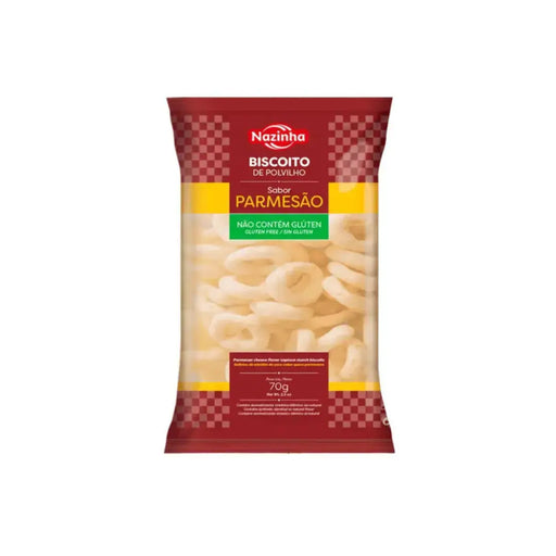 Biscoito de Polvilho Argola de Parmesão NAZINHA - 70g BrasilinBox