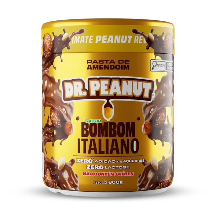 Pasta de Amendoim Sabor Bombom Italiano Dr. Peanut 600g BrasilinBox
