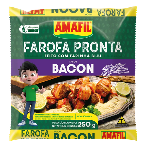 Farofa Pronta Sabor Bacon AMAFIL 250g 