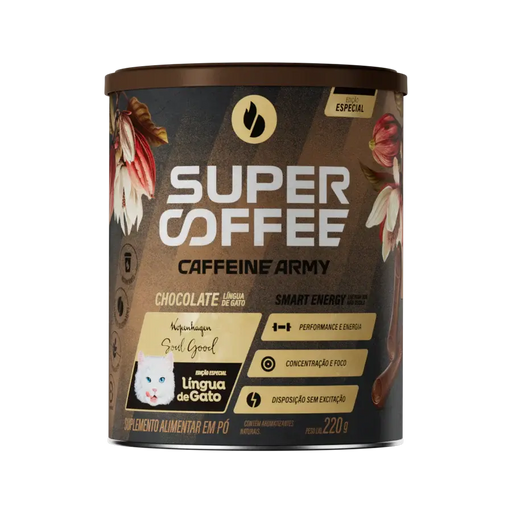 SuperCoffee Sabor Chocolate Lingua de Gato 220g 
