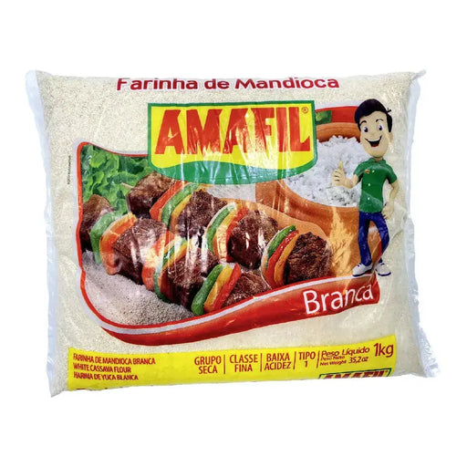 Farinha de Mandioca Crua Branca Amafil  - 500g BrasilinBox