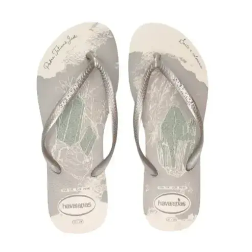 Chinelo Havaianas Slim Party Off White 