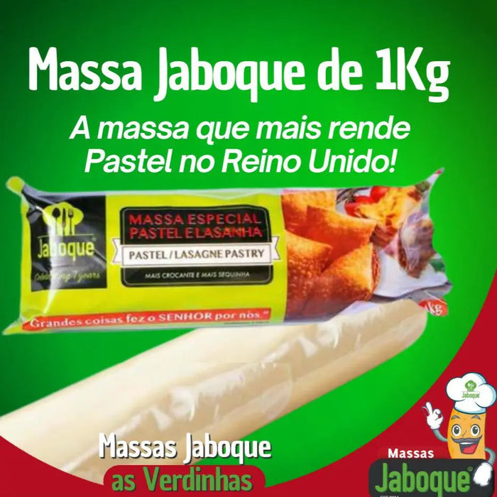 Massa p/ Pastel e Lasanha em Rolo Congelada JABOQUE - 1Kg / Pastel and Lasagne Pastry 