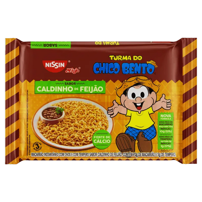 Miojo Caldinho de Feijão Turma do Chico Bento NISSIN 75g 