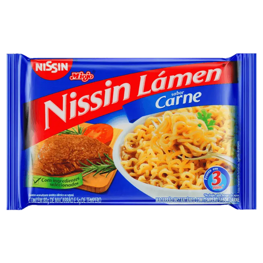 Miojo Sabor Carne NISSIN 85g 