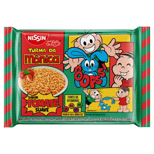 Miojo Turma da Mônica Tomate Suave NISSIN 85g 
